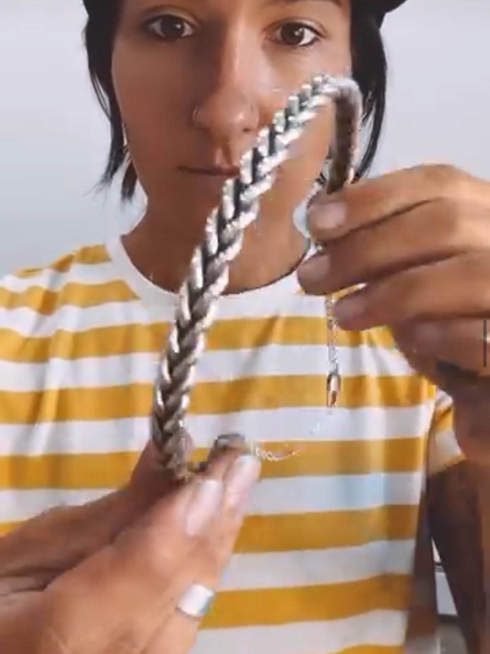 Silver Braided Chain Necklace